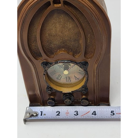 Vintage Home Interior Old Style Brown Table/Desk Clock Tested And Works - Picture 7 of 11